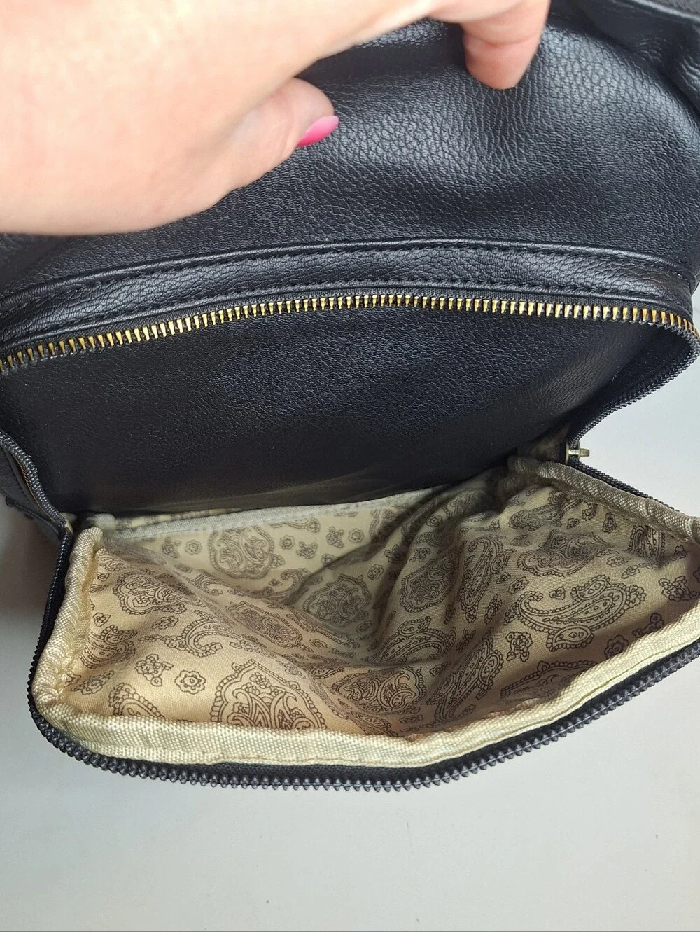 Faux Leather Boho Backpack Handbag Soft PU Leather Shoulder School Retro 10 X 12